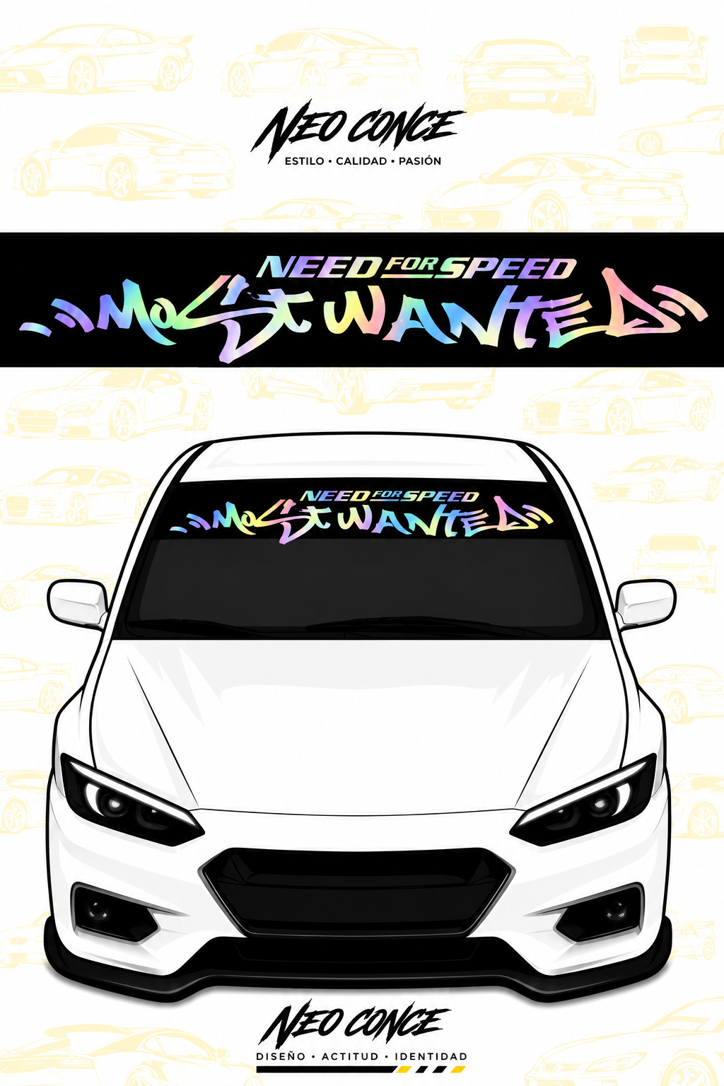 Banner para Parabrisas Mostwanted